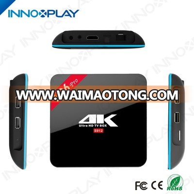 2017 New Arrival IPTV Arabic 2gb/3gb Ram 16gb/32gb Rom Amlogic s912 Firmware Android TV Box